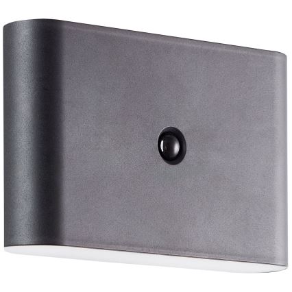 Brilliant - Applique murale extérieure rechargeable avec détecteur XINO LED/3W/5V IP44 noir