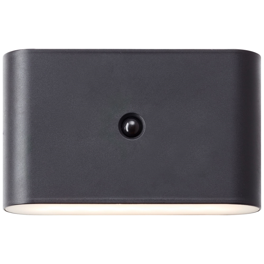 Brilliant - Applique murale extérieure rechargeable avec détecteur XINO LED/3W/5V IP44 noir