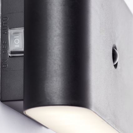 Brilliant - Applique murale extérieure rechargeable avec détecteur XINO LED/3W/5V IP44 noir