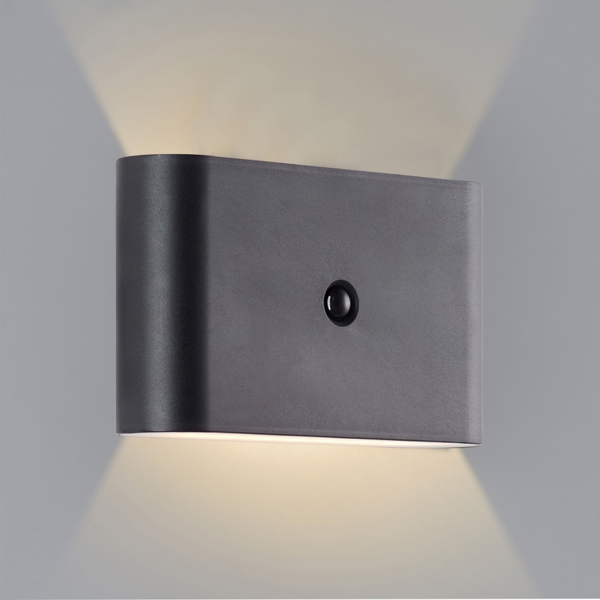 Brilliant - Applique murale extérieure rechargeable avec détecteur XINO LED/3W/5V IP44 noir