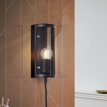 Brilliant - Applique murale MAZE 1xE27/40W/230V noir