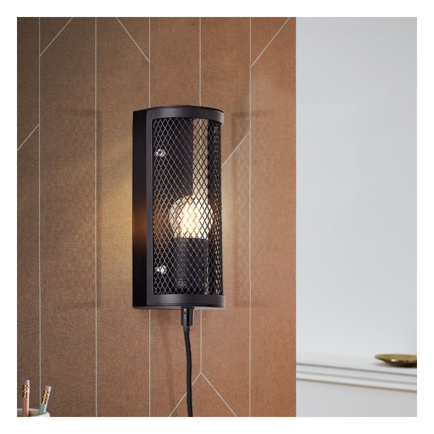 Brilliant - Applique murale MAZE 1xE27/40W/230V noir