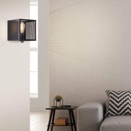 Brilliant - Applique murale MAZE 1xE27/40W/230V noir