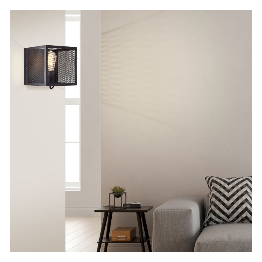 Brilliant - Applique murale MAZE 1xE27/40W/230V noir