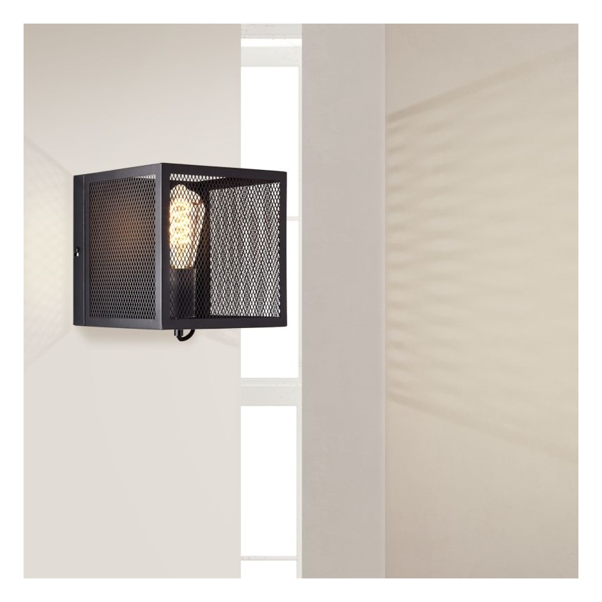 Brilliant - Applique murale MAZE 1xE27/40W/230V noir