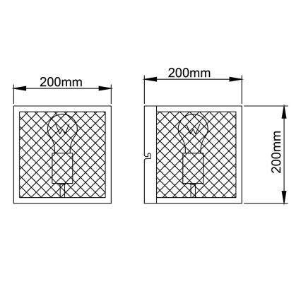 Brilliant - Applique murale MAZE 1xE27/40W/230V noir