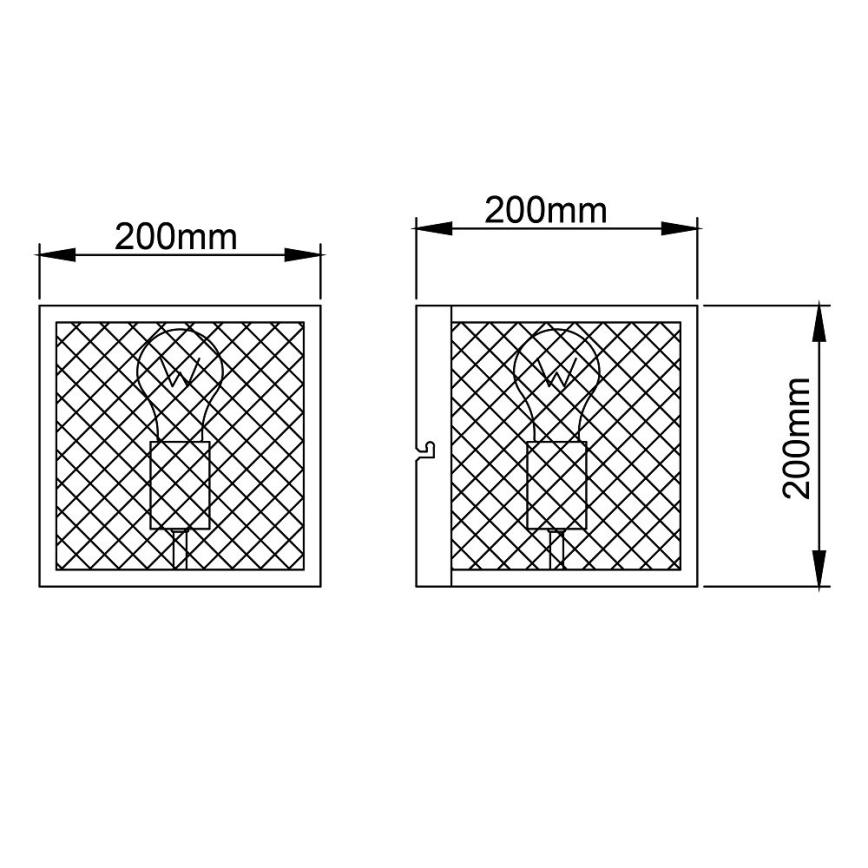 Brilliant - Applique murale MAZE 1xE27/40W/230V noir