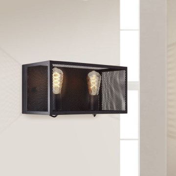 Brilliant - Applique murale MAZE 2xE27/40W/230V noir