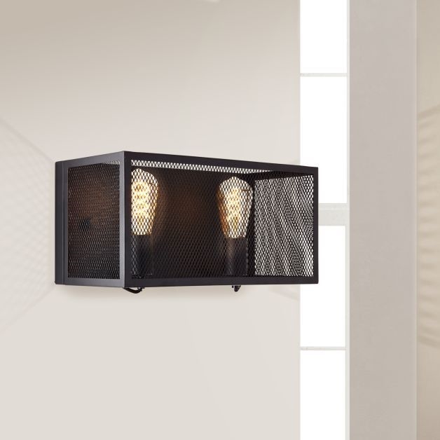 Brilliant - Applique murale MAZE 2xE27/40W/230V noir