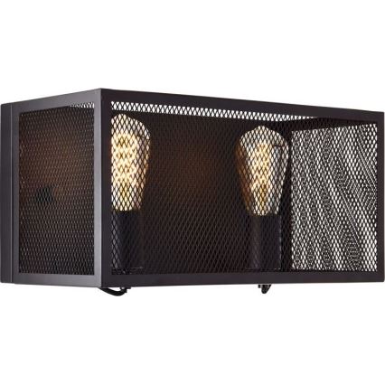 Brilliant - Applique murale MAZE 2xE27/40W/230V noir