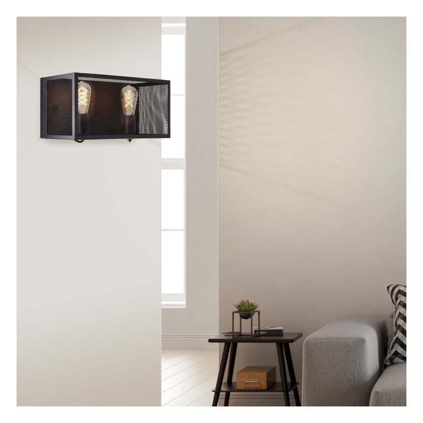 Brilliant - Applique murale MAZE 2xE27/40W/230V noir