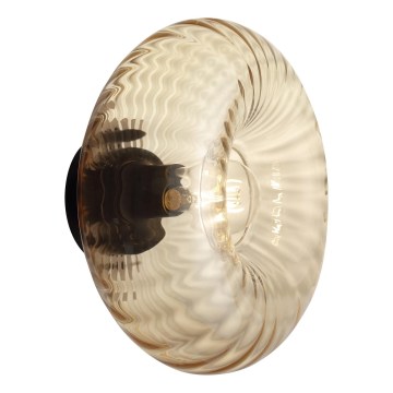 Brilliant - Applique murale NEVIL 1xE27/20W/230V noir/beige fumé