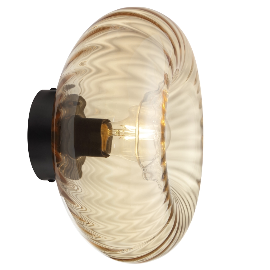 Brilliant - Applique murale NEVIL 1xE27/20W/230V noir/beige fumé