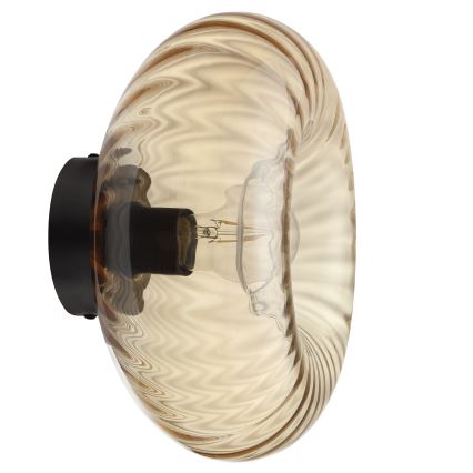 Brilliant - Applique murale NEVIL 1xE27/20W/230V noir/beige fumé