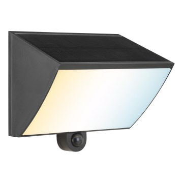Brilliant - Applique murale solaire LED avec capteur SIERRA LED/6W/3,7V 2700/4000/6500K 2000 mAh IP54 noir
