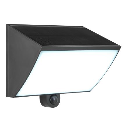 Brilliant - Applique murale solaire LED avec capteur SIERRA LED/6W/3,7V 2700/4000/6500K 2000 mAh IP54 noir