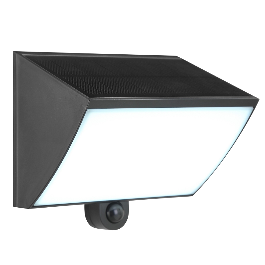 Brilliant - Applique murale solaire LED avec capteur SIERRA LED/6W/3,7V 2700/4000/6500K 2000 mAh IP54 noir