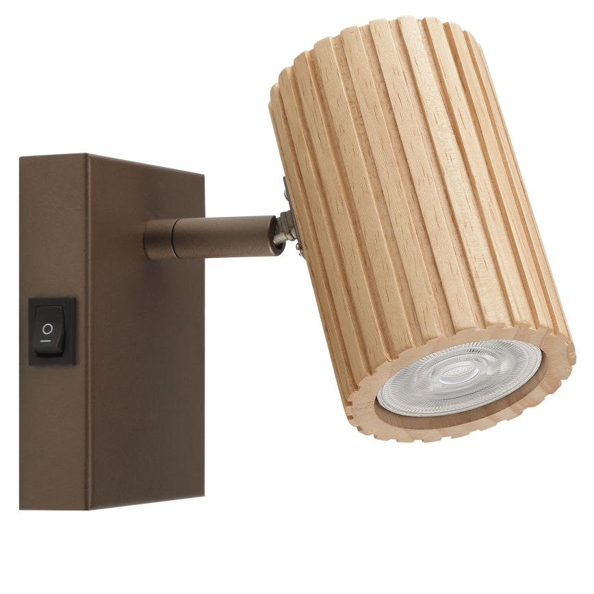 Brilliant - Applique murale spot LAKEWOOD 1xGU10/10W/230V marron