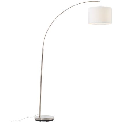 Brilliant - Lampadaire CLARIE 1xE27/60W/230V chrome mat/blanc