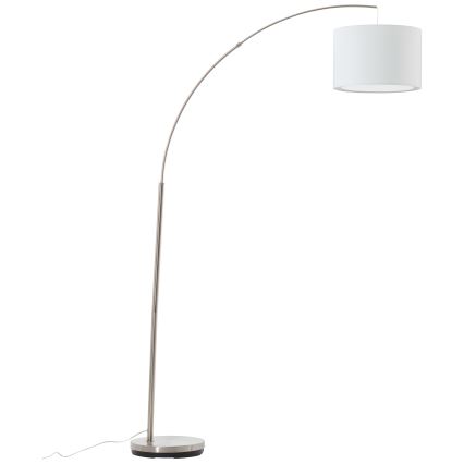 Brilliant - Lampadaire CLARIE 1xE27/60W/230V chrome mat/blanc