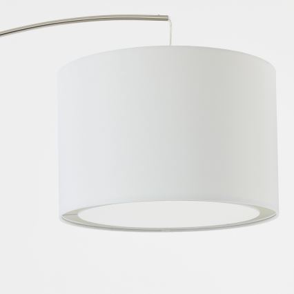 Brilliant - Lampadaire CLARIE 1xE27/60W/230V chrome mat/blanc