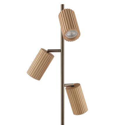 Brilliant - Lampadaire LAKEWOOD 3xGU10/10W/230V marron