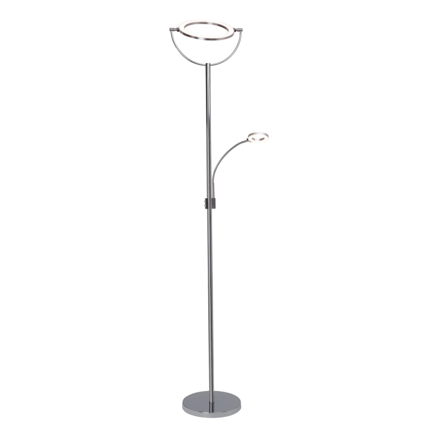 Brilliant - Lampadaire LED dimmable DEMIAN 2xLED/12W/230V chrome brillant