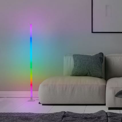 Brilliant - Lampadaire RGBW à intensité variable NEELE LED/6,5W/230V blanc + Télécommande
