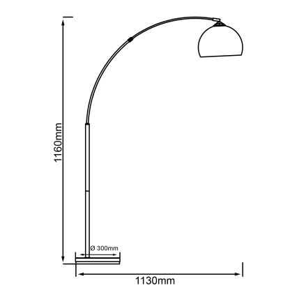 Brilliant - Lampadaire VESSA 1xE27/60W/230V chrome brillant/blanc