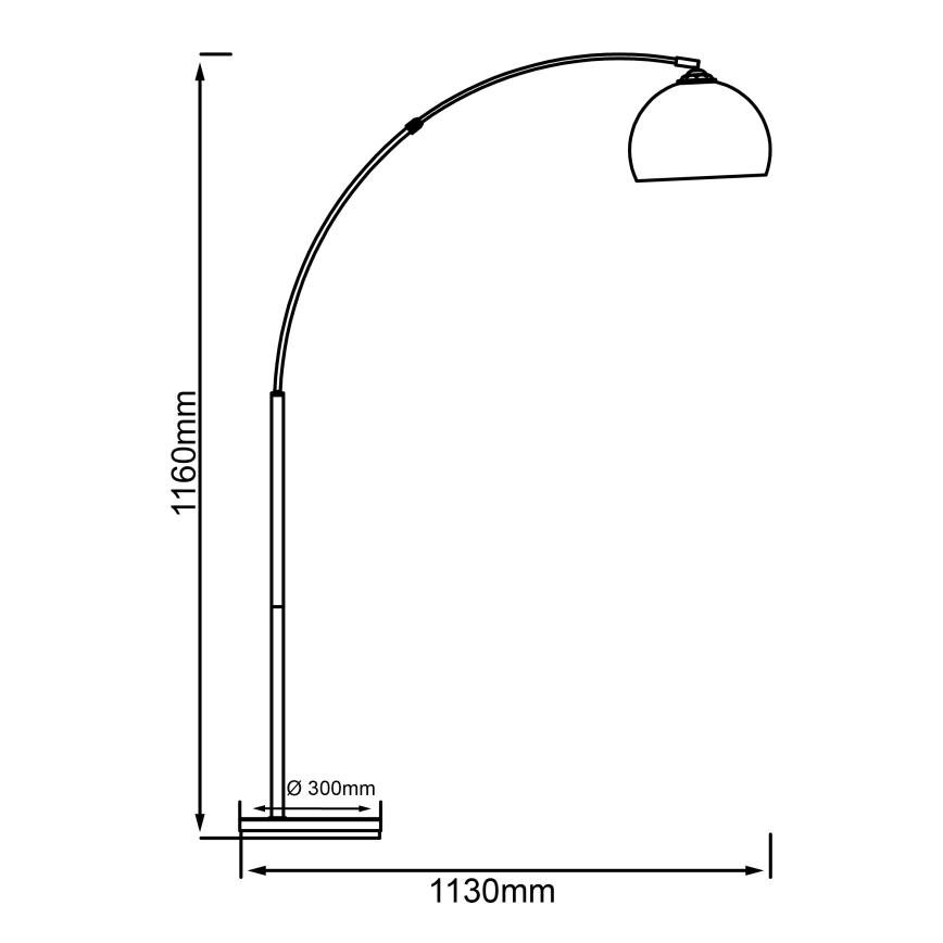 Brilliant - Lampadaire VESSA 1xE27/60W/230V chrome brillant/blanc