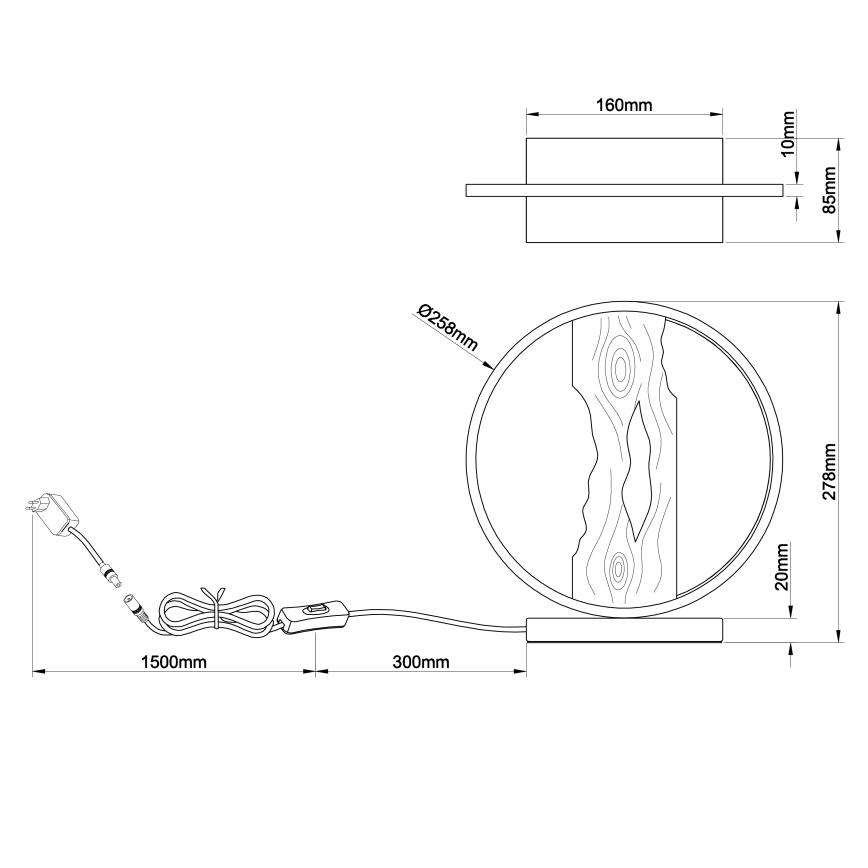 Brilliant - Lampe de table CHAUMONT LED/7,5W/230V pin - FSC certifié