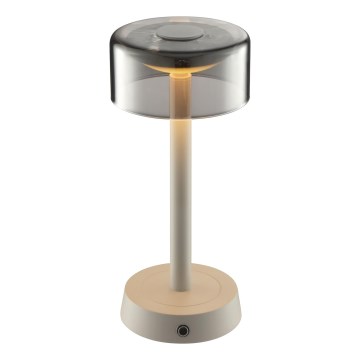 Brilliant - Lampe de table d'extérieur LED RAZOR, tactile et dimmable, rechargeable, 2,5W/5V, 2700K, 2600 mAh, IP44, gris