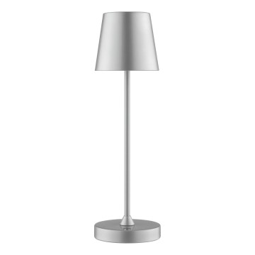 Brilliant - Lampe de table d'extérieur LED tactile, rechargeable et dimmable ELORA LED/2,5W/5V 2700K 2600 mAh IP44 argentée