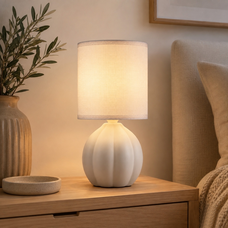 Brilliant - Lampe de table DUNE 1xE14/20W/230V blanche