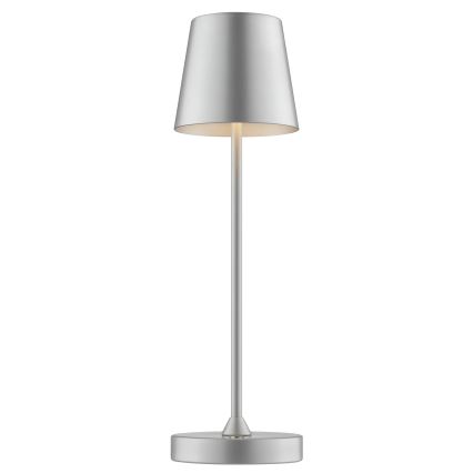 Brilliant - Lampe de table d'extérieur LED tactile, rechargeable et dimmable ELORA LED/2,5W/5V 2700K 2600 mAh IP44 argentée