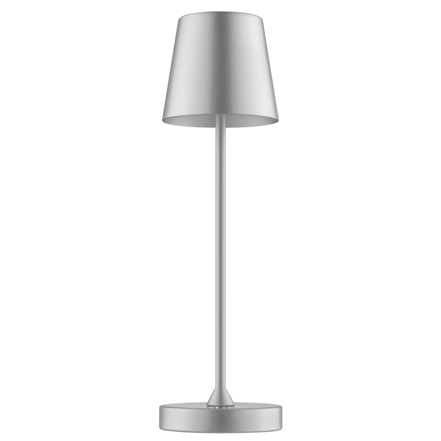 Brilliant - Lampe de table d'extérieur LED tactile, rechargeable et dimmable ELORA LED/2,5W/5V 2700K 2600 mAh IP44 argentée