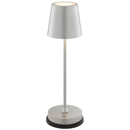 Brilliant - Lampe de table d'extérieur LED tactile, rechargeable et dimmable ELORA LED/2,5W/5V 2700K 2600 mAh IP44 argentée