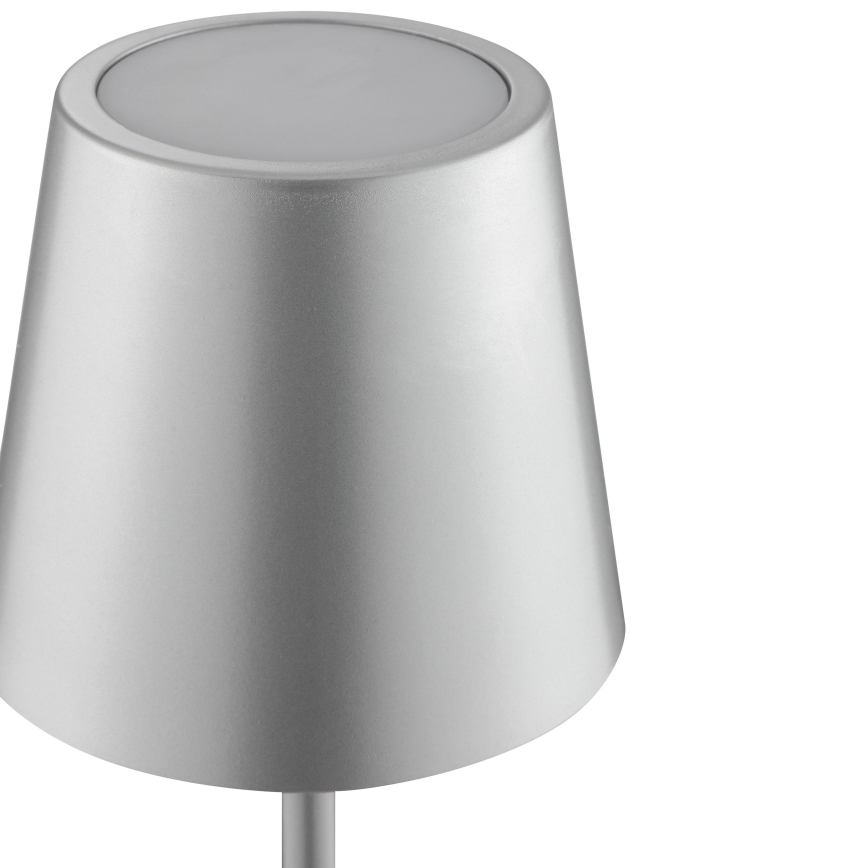 Brilliant - Lampe de table d'extérieur LED tactile, rechargeable et dimmable ELORA LED/2,5W/5V 2700K 2600 mAh IP44 argentée