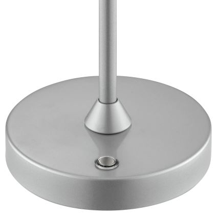 Brilliant - Lampe de table d'extérieur LED tactile, rechargeable et dimmable ELORA LED/2,5W/5V 2700K 2600 mAh IP44 argentée