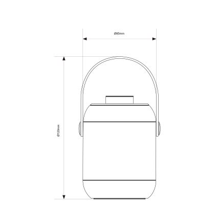 Brilliant - Lampe de table extérieure à intensité variable GEMMA LED/1,9W/5V IP44 blanc