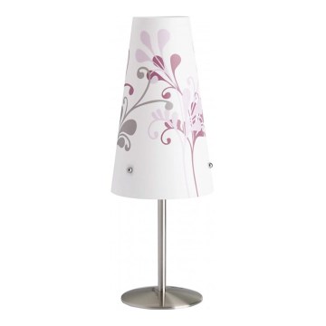 Brilliant - Lampe de table ISI 1xE14/40W/230V blanc/rose/chrome brillant