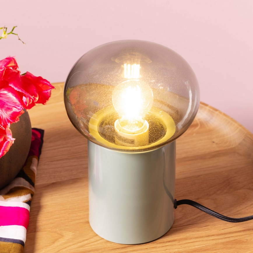 Brilliant - Lampe de table KNUT 1xE27/25W/230V vert/transparent