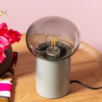 Brilliant - Lampe de table KNUT 1xE27/25W/230V vert/transparent