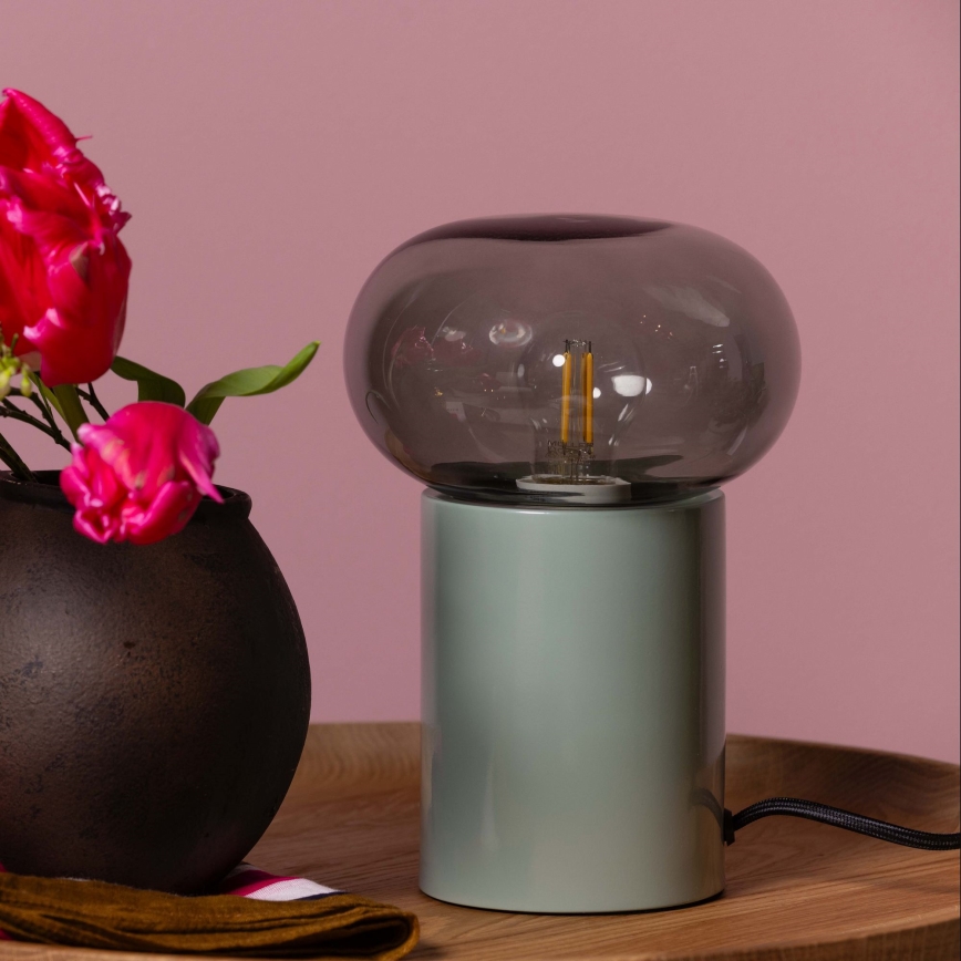 Brilliant - Lampe de table KNUT 1xE27/25W/230V vert/transparent