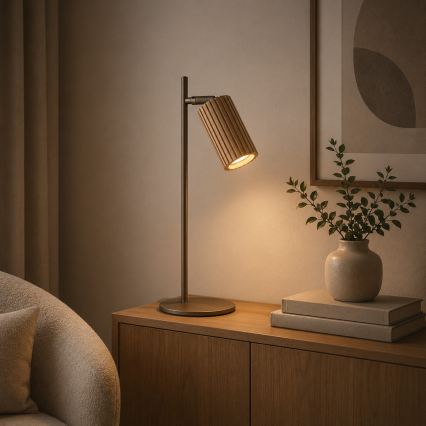 Brilliant - Lampe de table LAKEWOOD 1xGU10/10W/230V marron