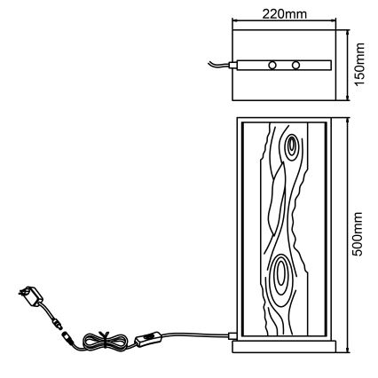 Brilliant - Lampe de table LED CHAUMONT LED/10W/230V en pin