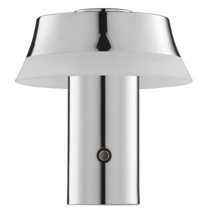 Brilliant - Lampe de table LED tactile, dimmable et rechargeable KINICH LED/2,5W/5V 2700K 2600 mAh chrome brillant
