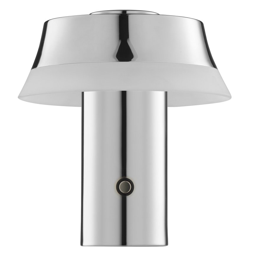 Brilliant - Lampe de table LED tactile, dimmable et rechargeable KINICH LED/2,5W/5V 2700K 2600 mAh chrome brillant