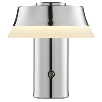 Brilliant - Lampe de table LED tactile, dimmable et rechargeable KINICH LED/2,5W/5V 2700K 2600 mAh chrome brillant