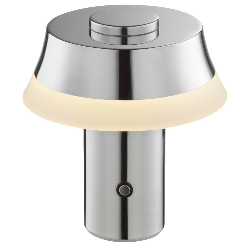 Brilliant - Lampe de table LED tactile, dimmable et rechargeable KINICH LED/2,5W/5V 2700K 2600 mAh chrome brillant